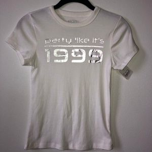 "Party Like it's 1999" Short Sleeve White T-Shirt